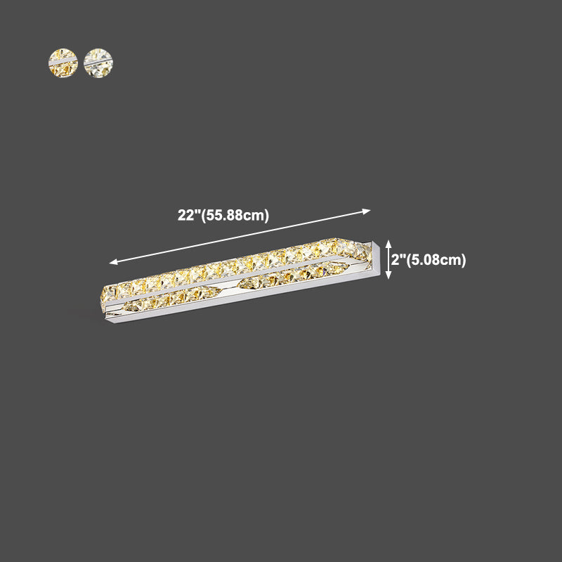 Forma lineal estilo contemporáneo tocador de tocador 1 luz de espejo LED de luz para baño