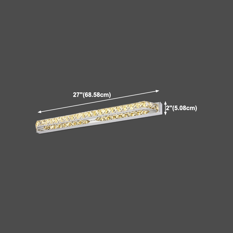 Forma lineal estilo contemporáneo tocador de tocador 1 luz de espejo LED de luz para baño