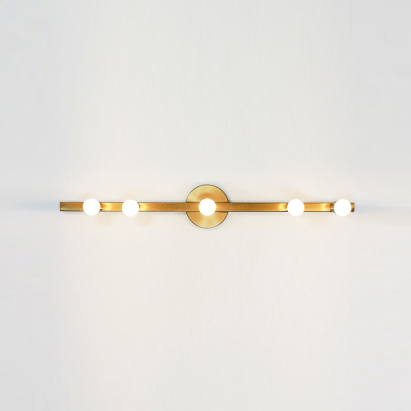 Linear Wall Light Fixture Modern Style Metal Wall Mount Lighting for Bathroom