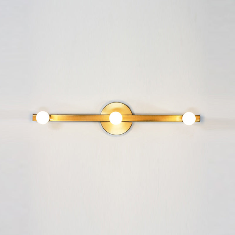 Linear Wall Light Fixture Modern Style Metal Wall Mount Lighting for Bathroom