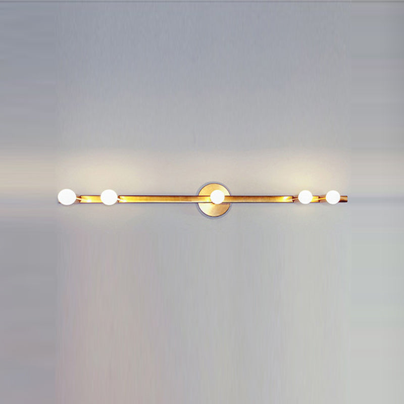 Linear Wall Light Fixture Modern Style Metal Wall Mount Lighting for Bathroom
