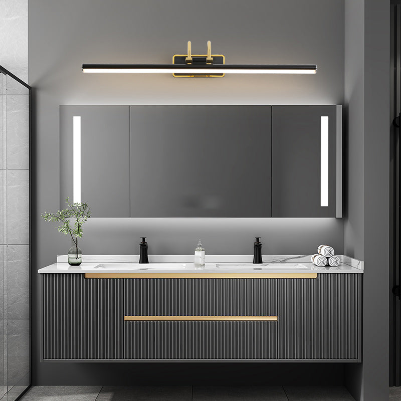 Luce murale a specchio in metallo lineare Moderna Montaggio a 1 lutto Montaggio parete