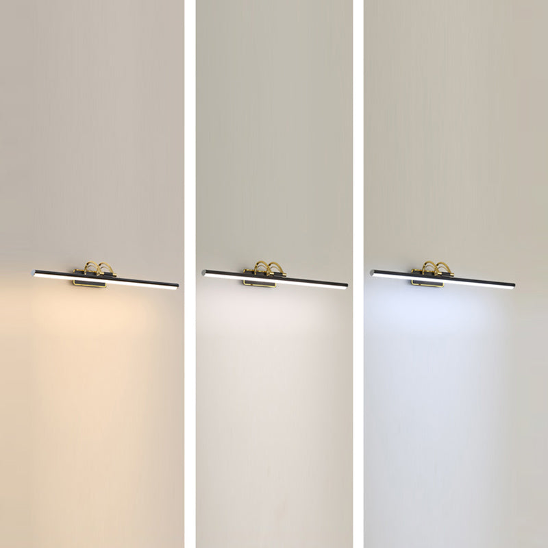 Luce murale a specchio in metallo lineare Moderna Montaggio a 1 lutto Montaggio parete