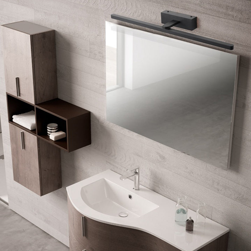 Luce da parete di forma lineare in metallo moderno a 1 lucciola lampada montata