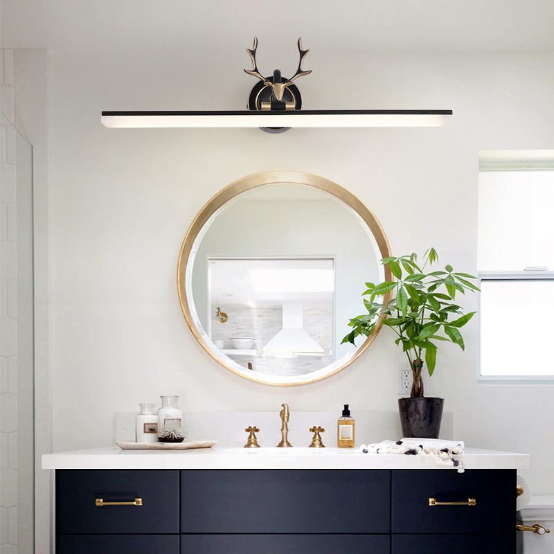 Linear Shape Modern Style Vanity Light Metal 1-Light LED Mirror Light for Bathroom