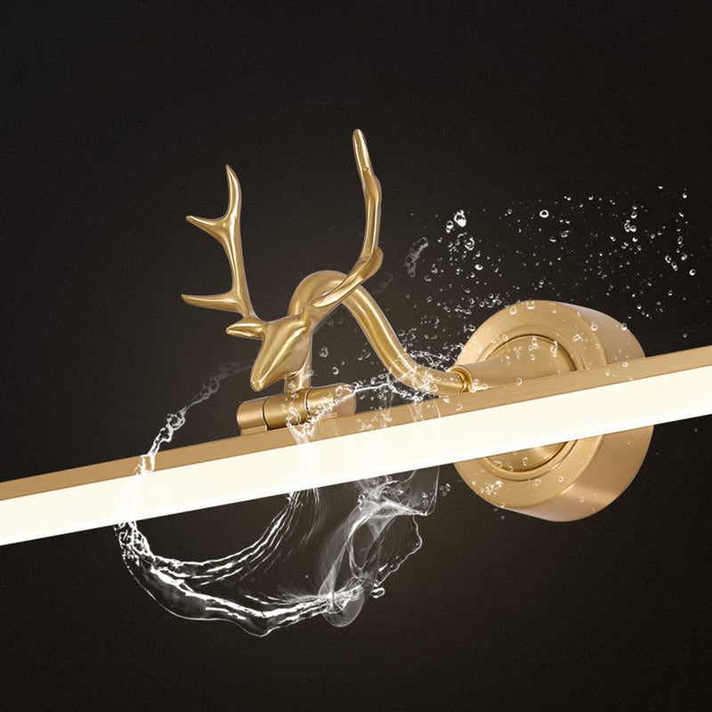 Linear Shape Modern Style Vanity Light Metal 1-Light LED Mirror Light for Bathroom