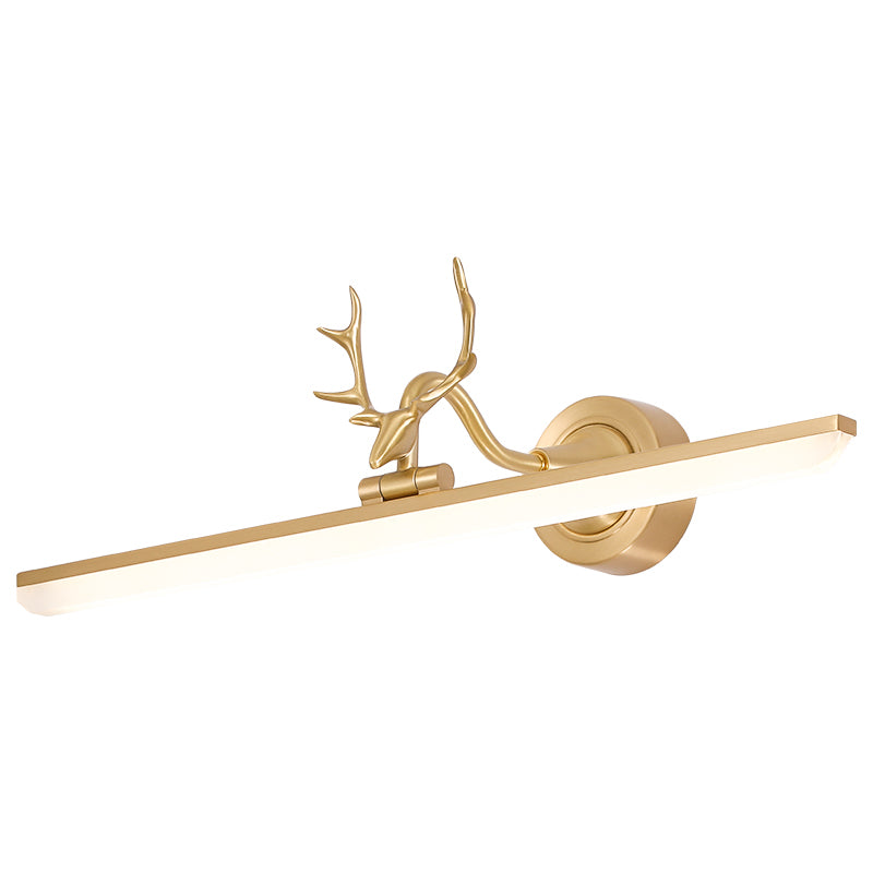 Linear Shape Modern Style Vanity Light Metal 1-Light LED Mirror Light for Bathroom