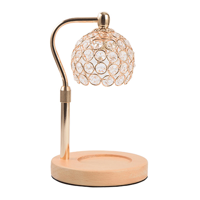 Nordic Glass Table Lamp Aromatherapy Melting Wax Desk Lamp without Candles for Bedroom