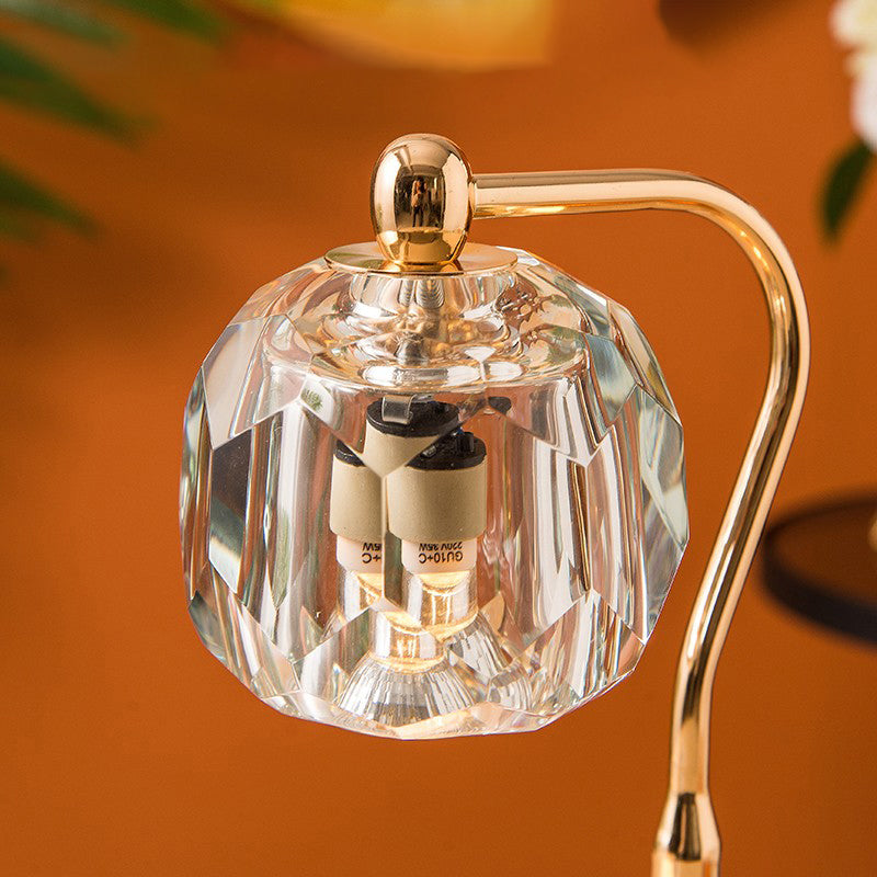 Nordic Glass Table Lamp Aromatherapy Melting Wax Desk Lamp without Candles for Bedroom