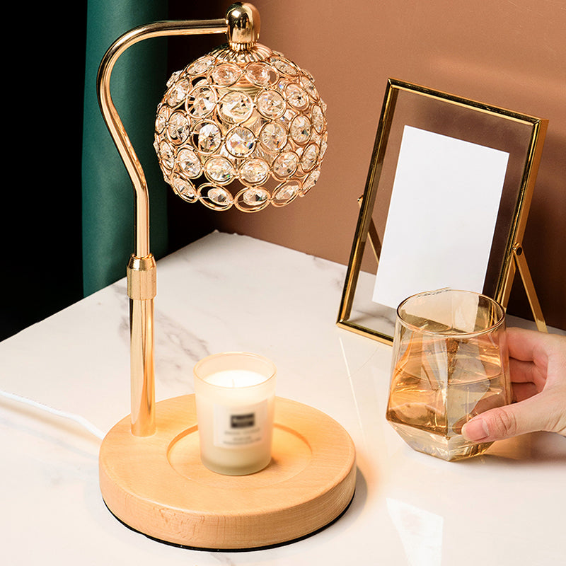 Nordic Glass Table Lamp Aromatherapy Melting Wax Desk Lamp without Candles for Bedroom