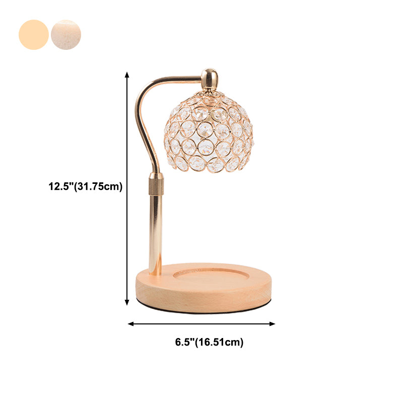 Nordic Glass Table Lamp Aromatherapy Melting Wax Desk Lamp without Candles for Bedroom