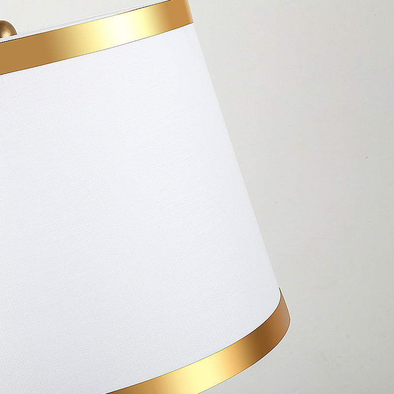 Nordic Metal Table Lamp 1 Light Desk Lamp with Natural Burlap for Bedroom