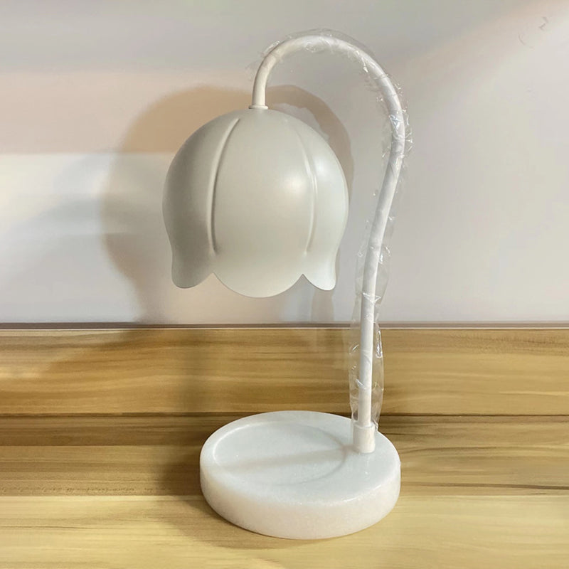 Night Floral Light Nordic Marble 1 Head Bedroom Table Table Lampe de cire sans bougies