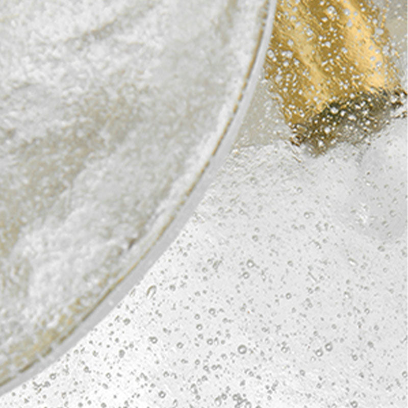 Modern Style Chandelier Light Fixture Round Shape Clear Glass Hanging Light