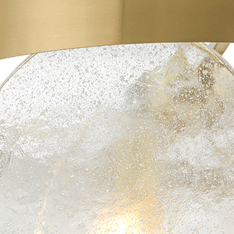 Modern Style Chandelier Light Fixture Round Shape Clear Glass Hanging Light