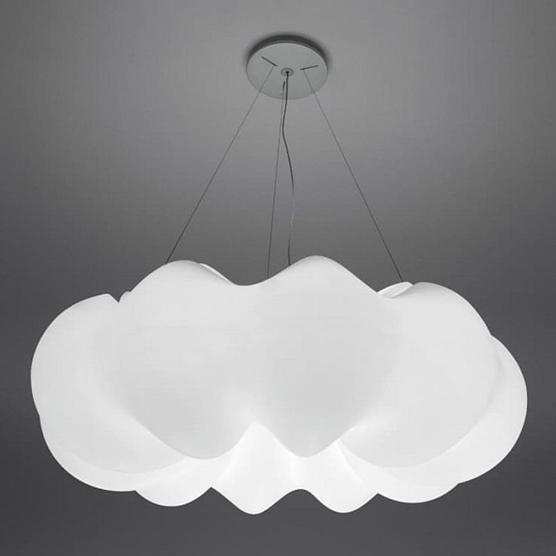 Minimalist Style Hanging Lamp Cloud Shape Plastic Chandelier Pendant Light