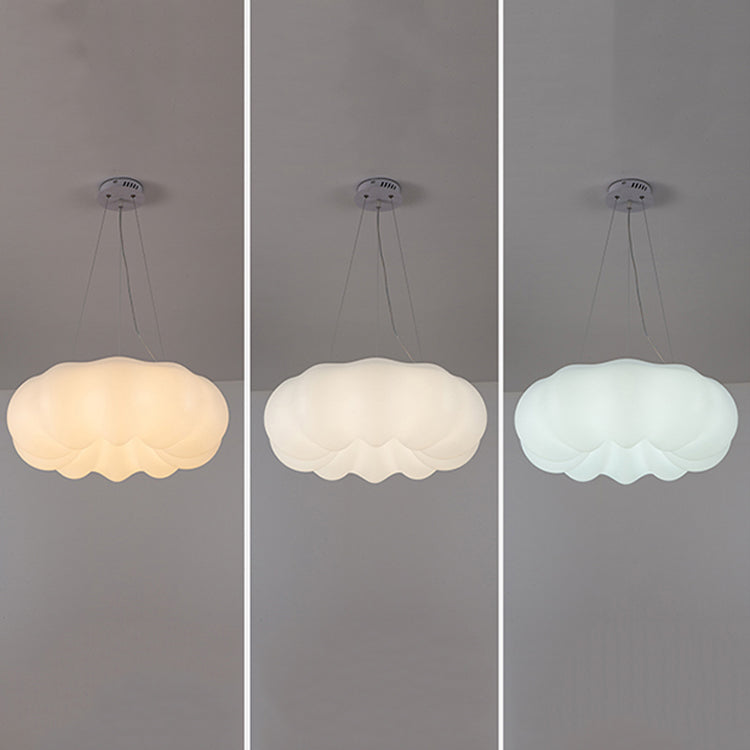 Minimalist Style Hanging Lamp Cloud Shape Plastic Chandelier Pendant Light