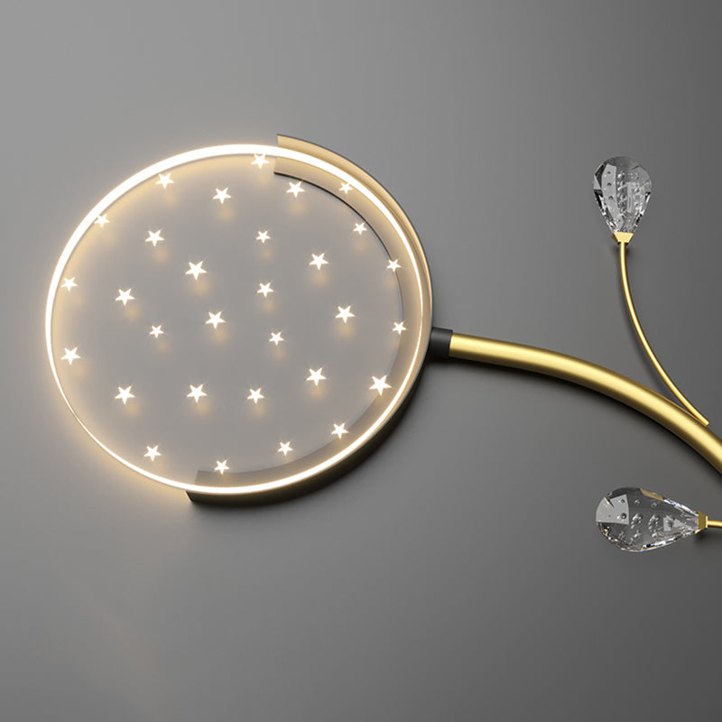 Modern Geometry Shade Metal Chandelier Lights Chandelier Lighting Fixtures in Black