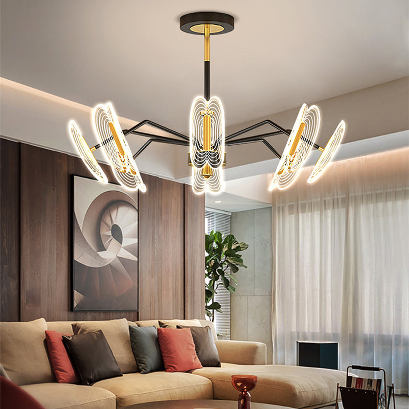 Multi Light Unique Branch Hanging Lights Modern Style Metal Hanging Lighting for Study