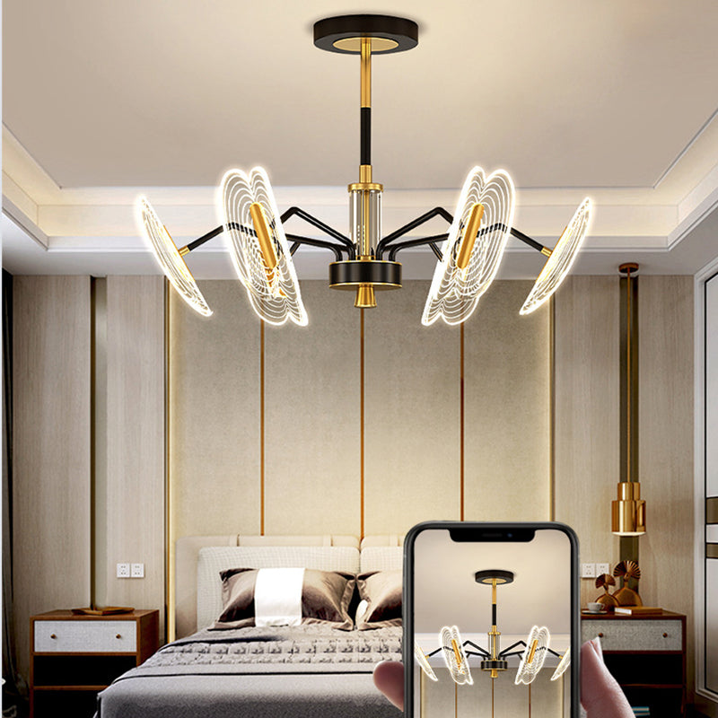 Multi Light Unique Branch Hanging Lights Modern Style Metal Hanging Lighting for Study