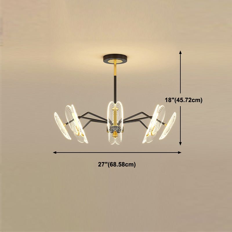 Multi Light Unique Branch Hanging Lights Modern Style Metal Hanging Lighting for Study