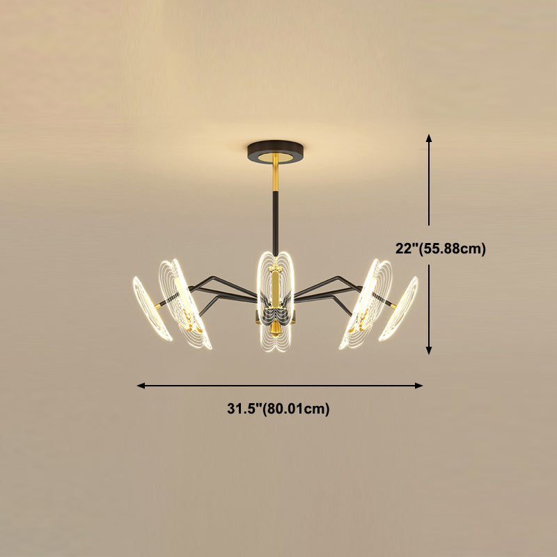 Multi Light Unique Branch Hanging Lights Modern Style Metal Hanging Lighting for Study