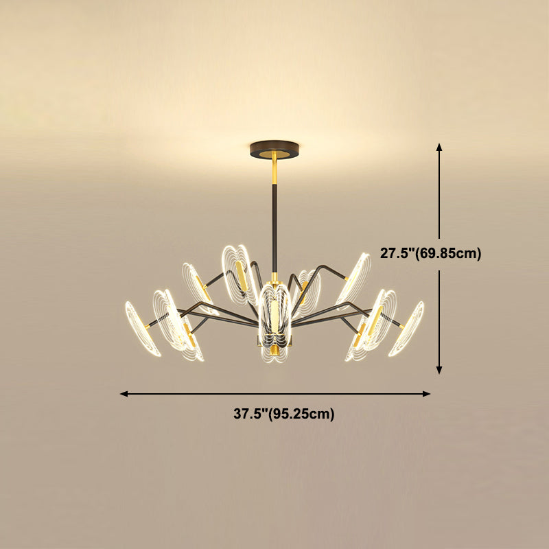 Multi Light Unique Branch Hanging Lights Modern Style Metal Hanging Lighting for Study