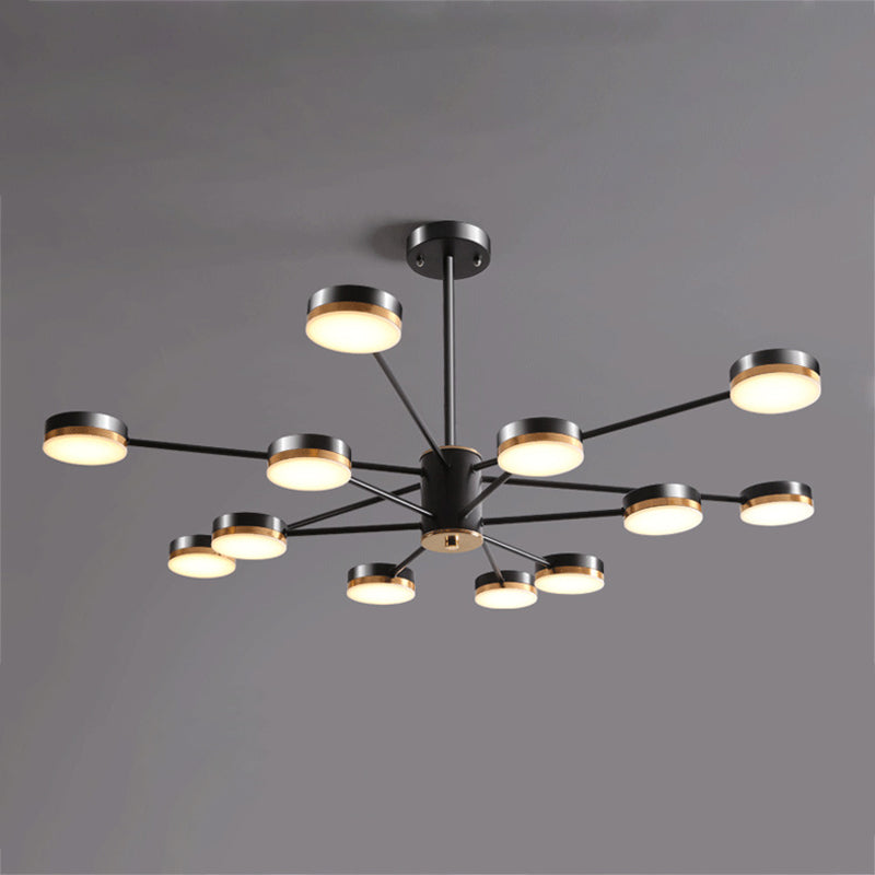 Multi Light Circular Branch Hanging Lights Modern Style Metal Hanging Lighting for Bedroom