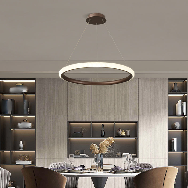 Twisted Shade Metal Chandelier Light Modern 1-Light Chandelier Lighting Fixture