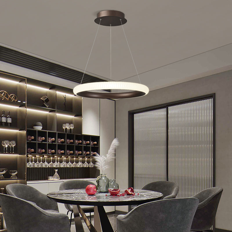 Twisted Shade Metal Chandelier Light Modern 1-Light Chandelier Lighting Fixture