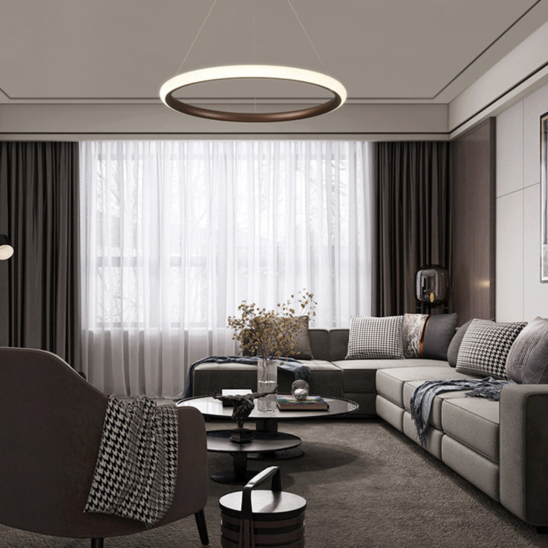 Twisted Shade Metal Chandelier Light Modern 1-Light Chandelier Lighting Fixture