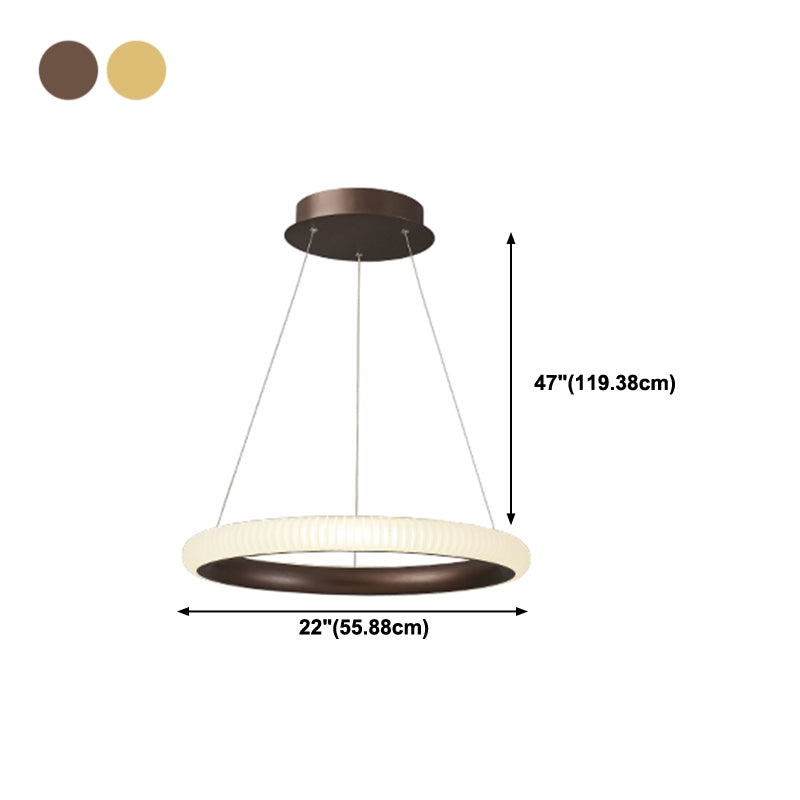 Twisted Shade Metal Chandelier Light Modern 1-Light Chandelier Lighting Fixture