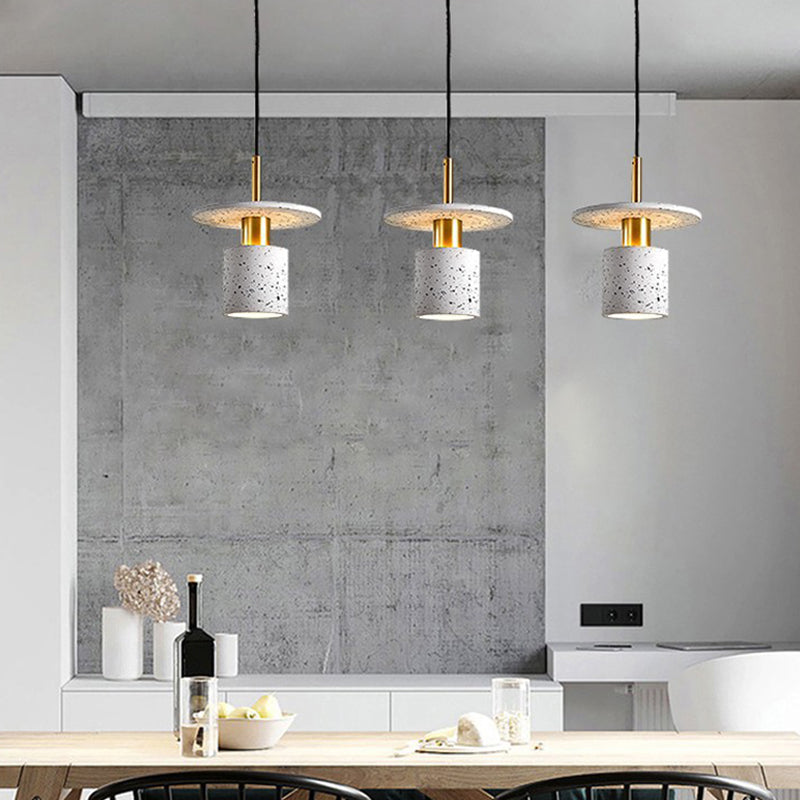 1 Light Unique Hanging Pendant Modern Style Cement Hanging Lighting for Living Room