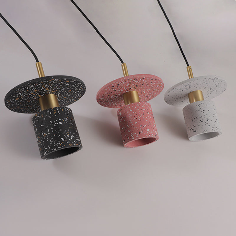 1 Light Unique Hanging Pendant Modern Style Cement Hanging Lighting for Living Room