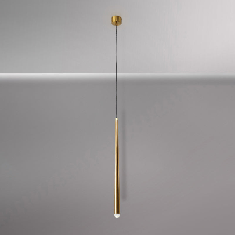 Modern Style Line Shade Hanging Light Metal Multi Light Pendant Lamp for Bedroom