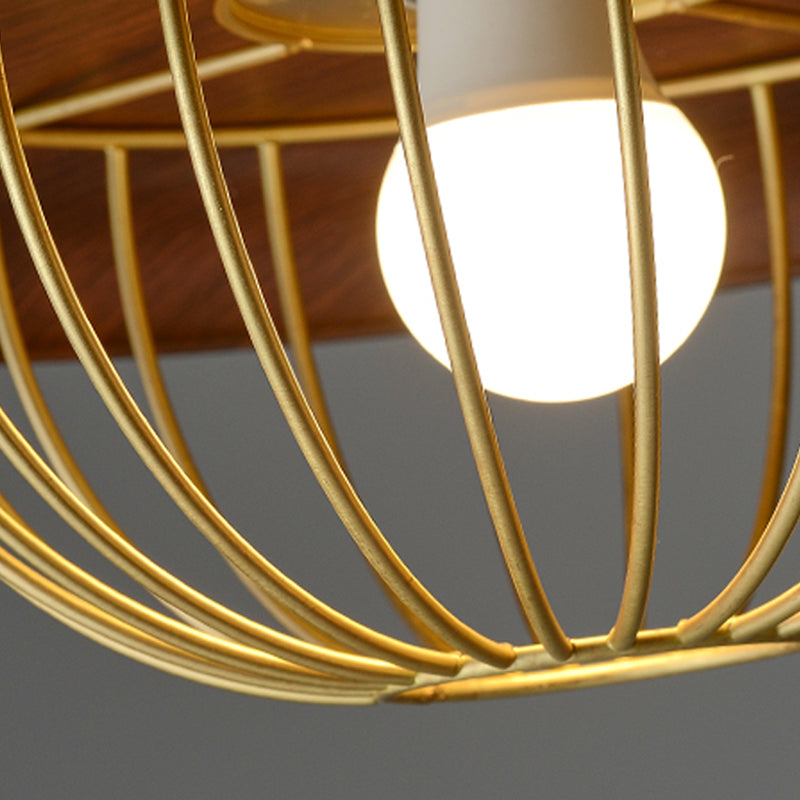 Metal Round Shape Hanging Light Modern Style 1-Light Hanging Light Mounted Fixtures