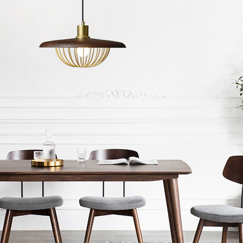 Metal Round Shape Hanging Light Modern Style 1-Light Hanging Light Mounted Fixtures