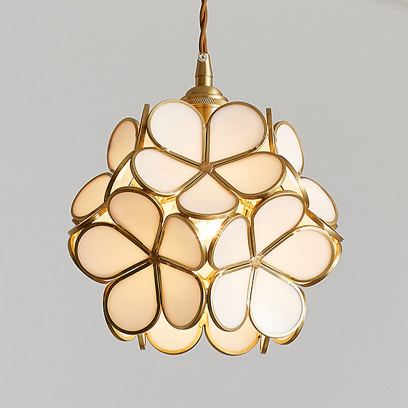 Flower Glass Hanging Pendant Light Nordic Suspension Pendant Light