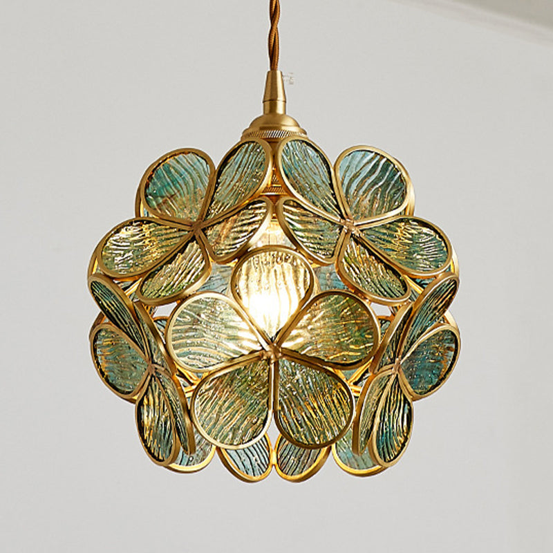 Flower Glass Hanging Pendant Light Nordic Suspension Pendant Light