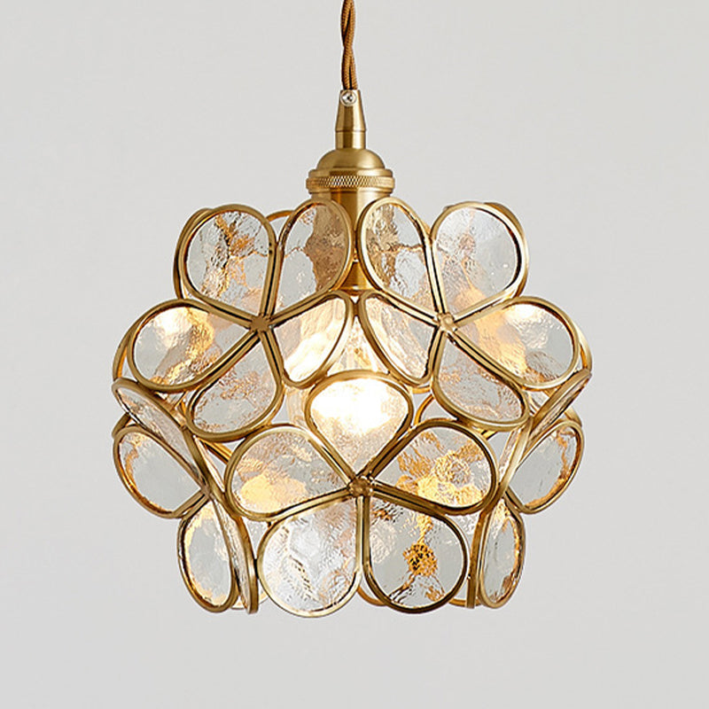 Flower Glass Hanging Pendant Light Nordic Suspension Pendant Light