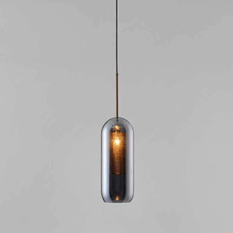 Industrial Style Geometric Down Lighting Glass 1 Light Hanging Ceiling Lights