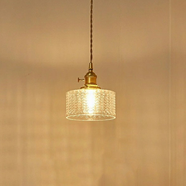 Modern Style Geometric Down Lighting Glass 1 Light Hanging Ceiling Lights