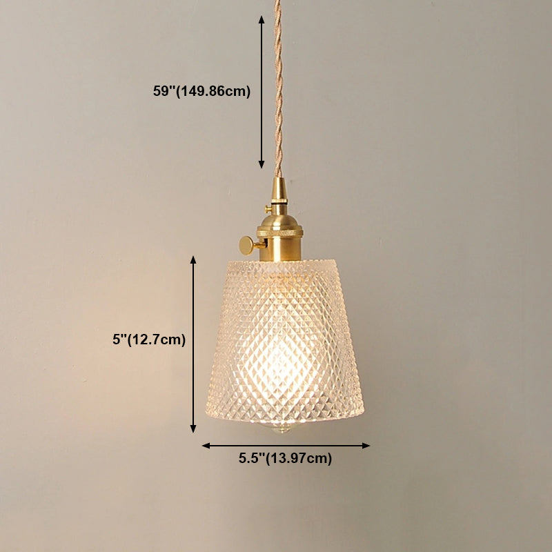 Modern Style Geometric Down Lighting Glass 1 Light Hanging Ceiling Lights