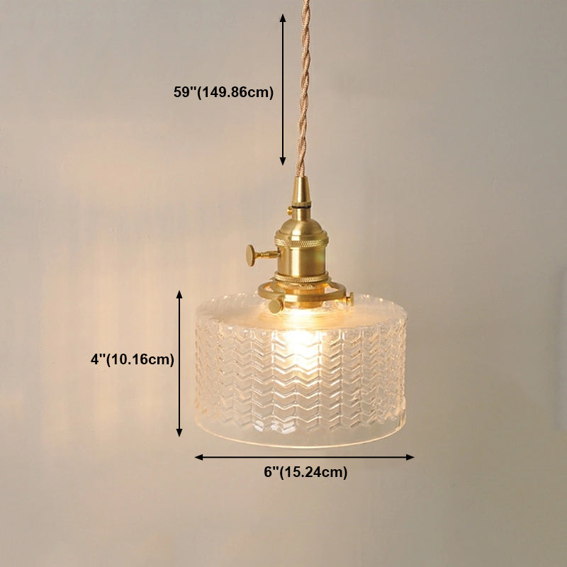 Modern Style Geometric Down Lighting Glass 1 Light Hanging Ceiling Lights