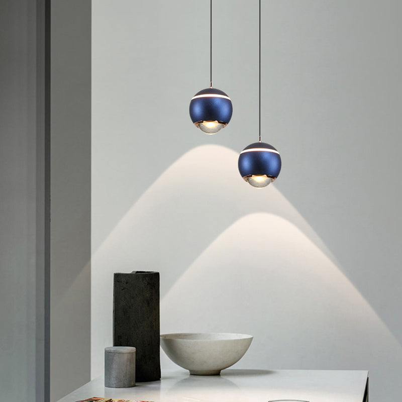 Nordic Globe Shape Pendant Light Aluminum LED Hanging Pendant for Living Room