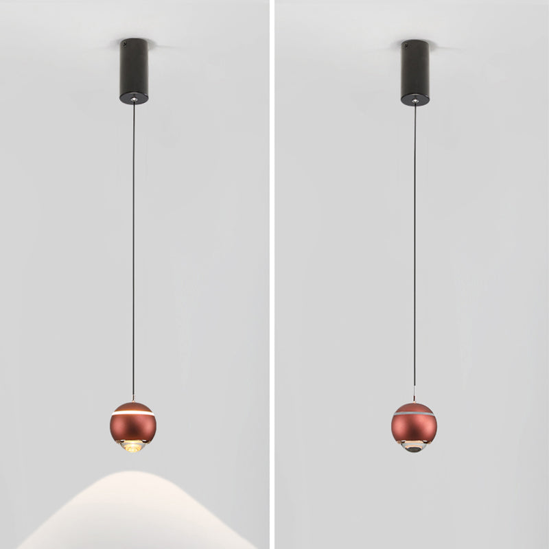Nordic Globe Shape Pendant Light Aluminum LED Hanging Pendant for Living Room