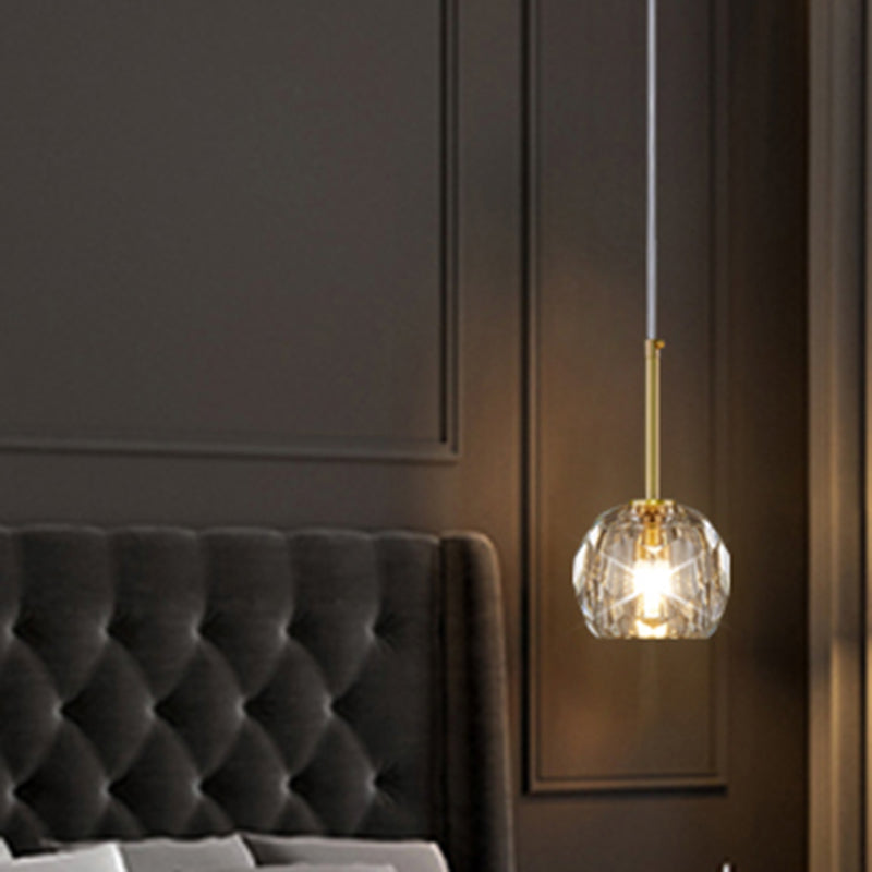 Forme rond Crystal Hanging Light Modern Style Multi Lights Assemblées de luminaires suspendus
