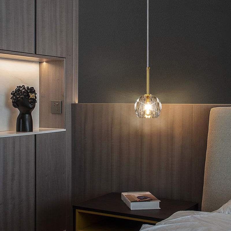 Forme rond Crystal Hanging Light Modern Style Multi Lights Assemblées de luminaires suspendus