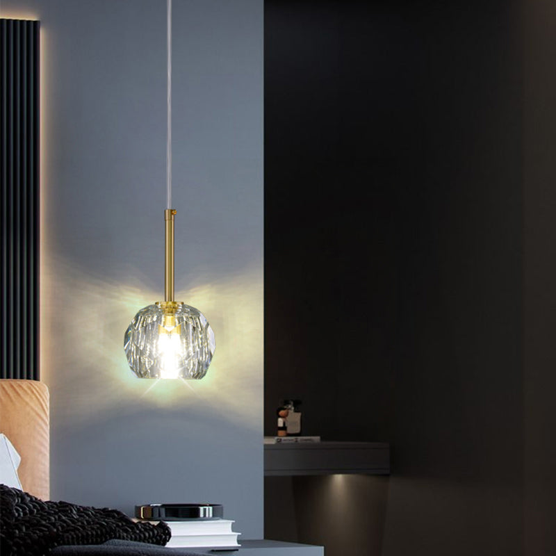 Forme rond Crystal Hanging Light Modern Style Multi Lights Assemblées de luminaires suspendus