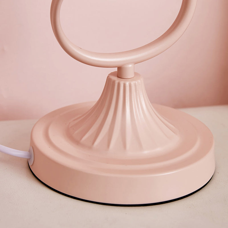 1 Light Drum Table Lighting Modern Style Glass Table Lighting for Bedroom